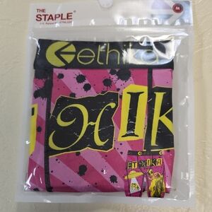 Ethika Pink and Black Graphic Boxer Briefs